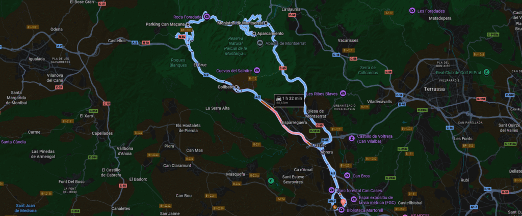 Ruta Montserrat y Collbató